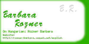 barbara rozner business card